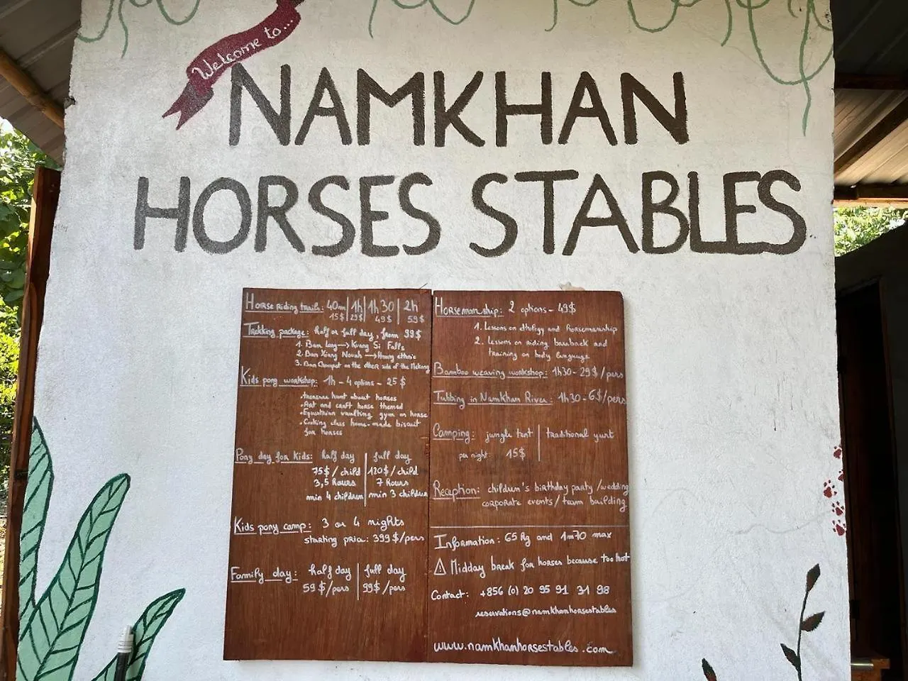 Namkhan Horses Stables Luang Prabang Camping